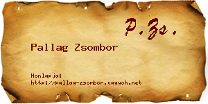 Pallag Zsombor névjegykártya
